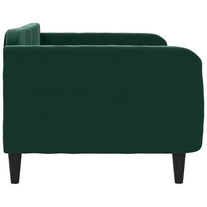 Letto da Giorno Verde Scuro 100x200 cm in Velluto