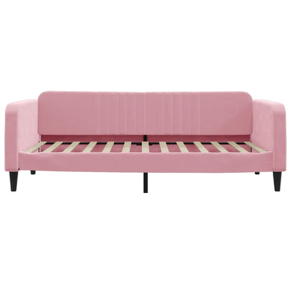 Letto da Giorno Rosa 100x200 cm in Velluto - homemem39