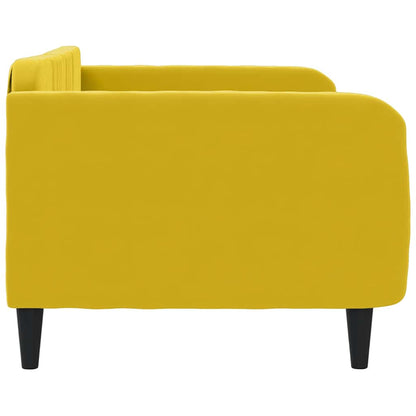 Letto da Giorno Giallo 100x200 cm in Velluto
