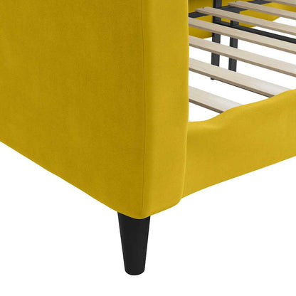 Letto da Giorno Giallo 100x200 cm in Velluto