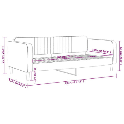 Letto da Giorno Giallo 100x200 cm in Velluto | homemem39