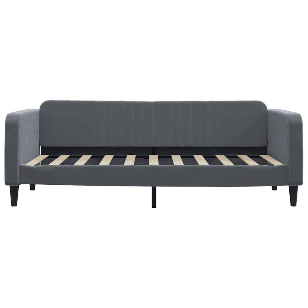 Letto da Giorno Grigio Scuro 90x190 cm in Velluto | homemem39