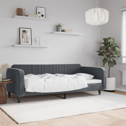 Letto da Giorno Grigio Scuro 90x190 cm in Velluto | homemem39