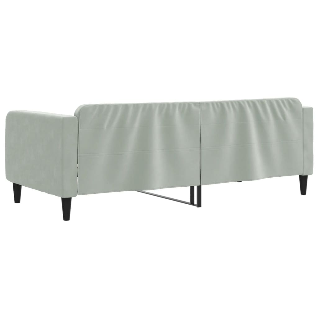 Letto da Giorno Grigio Chiaro 100x190 cm in Velluto | homemem39