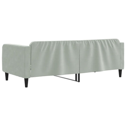 Letto da Giorno Grigio Chiaro 100x190 cm in Velluto | homemem39