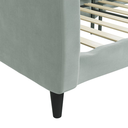 Letto da Giorno Grigio Chiaro 100x190 cm in Velluto | homemem39