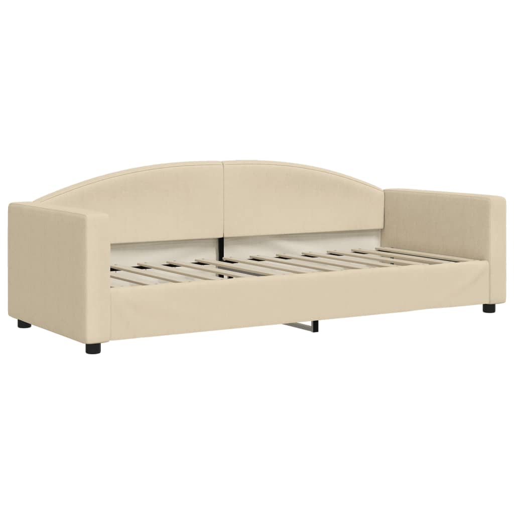 Letto da Giorno Crema 80x200 cm in Tessuto