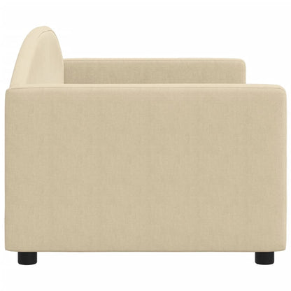 Letto da Giorno Crema 80x200 cm in Tessuto