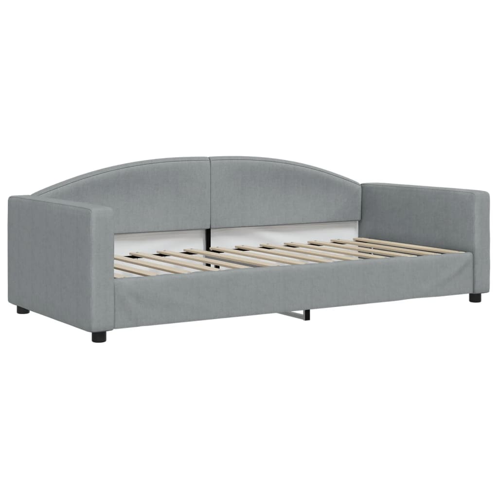 Letto da Giorno Grigio Chiaro 90x200 cm in Tessuto - homemem39