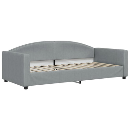 Letto da Giorno Grigio Chiaro 90x200 cm in Tessuto - homemem39