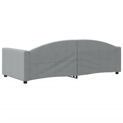 Letto da Giorno Grigio Chiaro 90x200 cm in Tessuto - homemem39