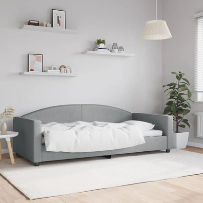 Letto da Giorno Grigio Chiaro 90x200 cm in Tessuto - homemem39