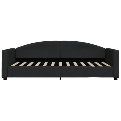 Letto da Giorno Nero 90x200 cm in Tessuto
