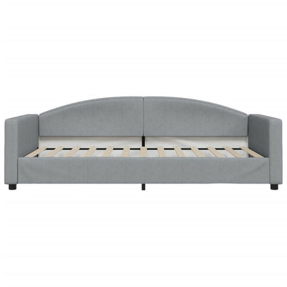 Letto da Giorno Grigio Chiaro 100x200 cm in Tessuto - homemem39