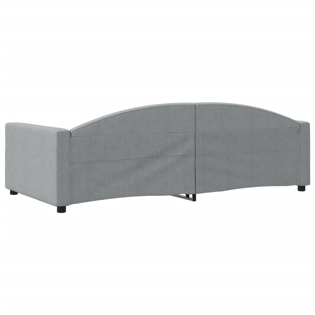 Letto da Giorno Grigio Chiaro 100x200 cm in Tessuto - homemem39