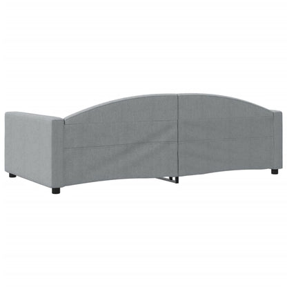 Letto da Giorno Grigio Chiaro 100x200 cm in Tessuto - homemem39