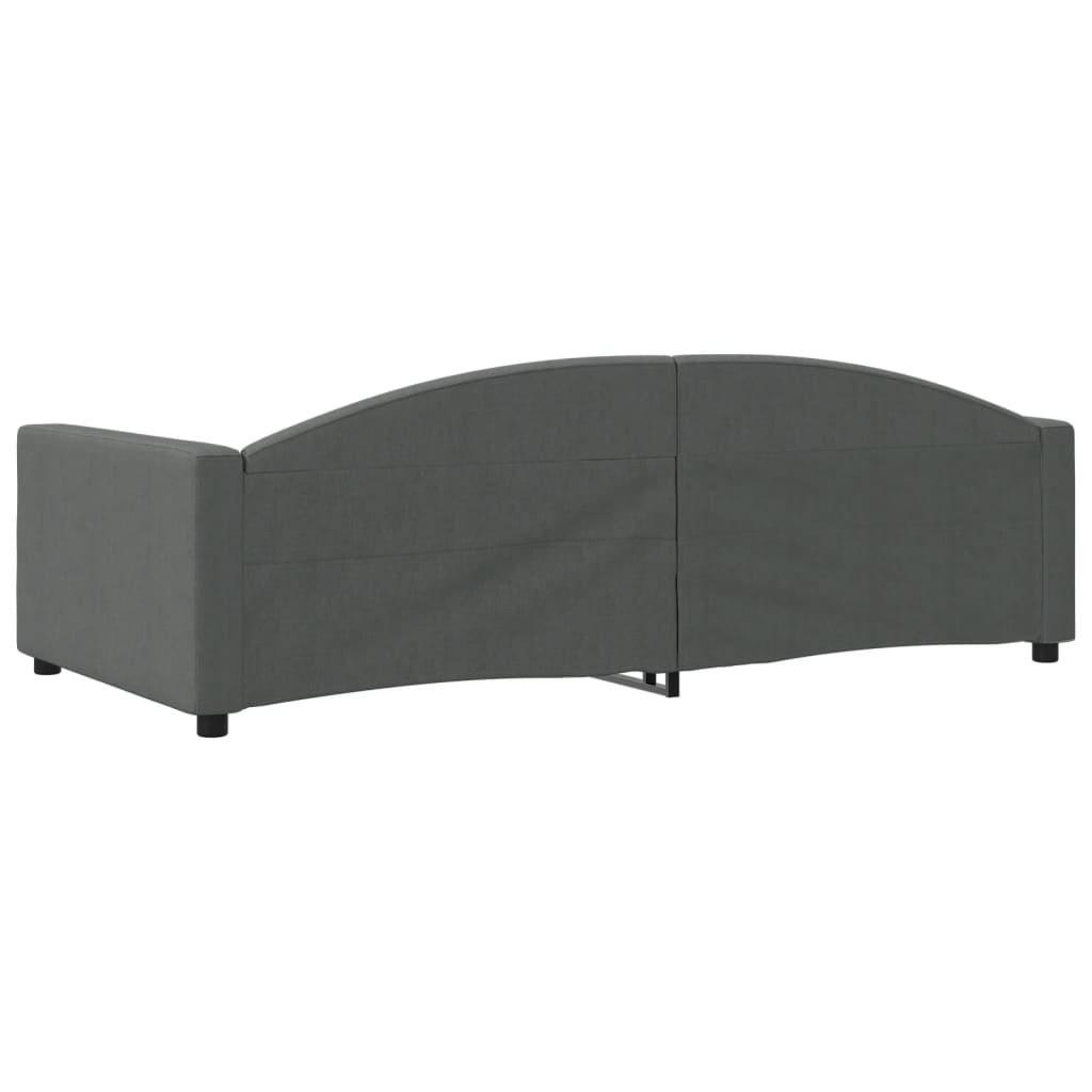 Letto da Giorno Grigio Scuro 100x200 cm in Tessuto - homemem39