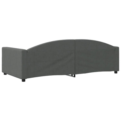 Letto da Giorno Grigio Scuro 100x200 cm in Tessuto - homemem39