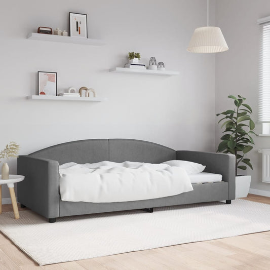 Letto da Giorno Grigio Scuro 100x200 cm in Tessuto - homemem39