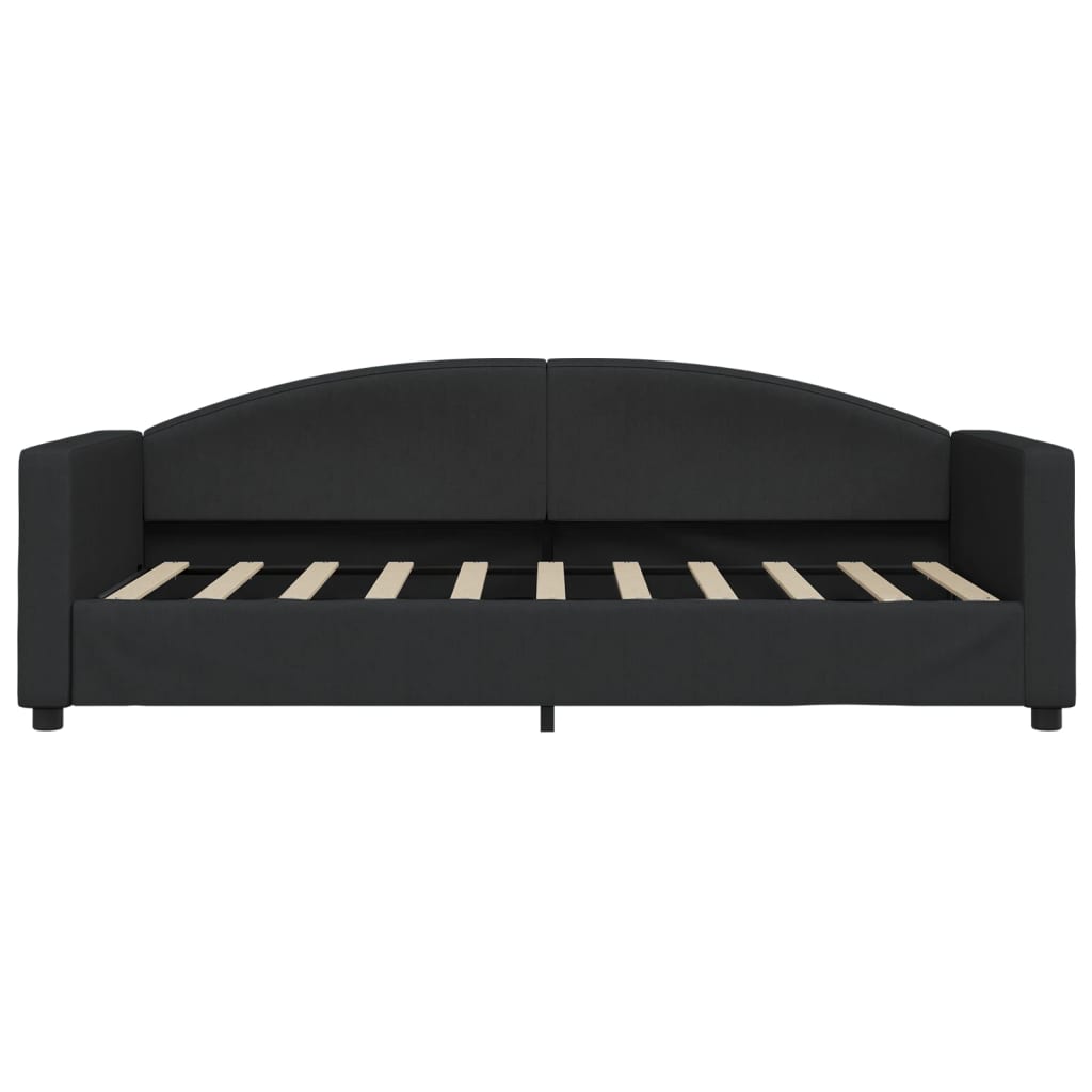 Letto da Giorno Nero 90x190 cm in Tessuto