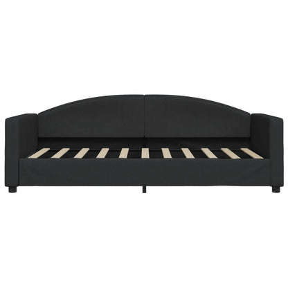 Letto da Giorno Nero 90x190 cm in Tessuto