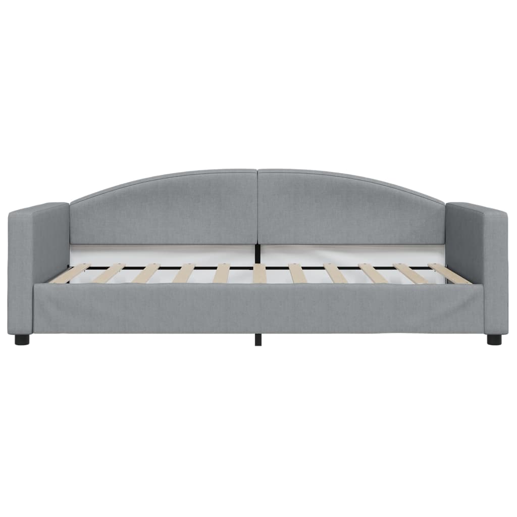 Letto da Giorno Grigio Chiaro 100x190 cm in Tessuto | homemem39