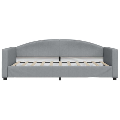 Letto da Giorno Grigio Chiaro 100x190 cm in Tessuto | homemem39