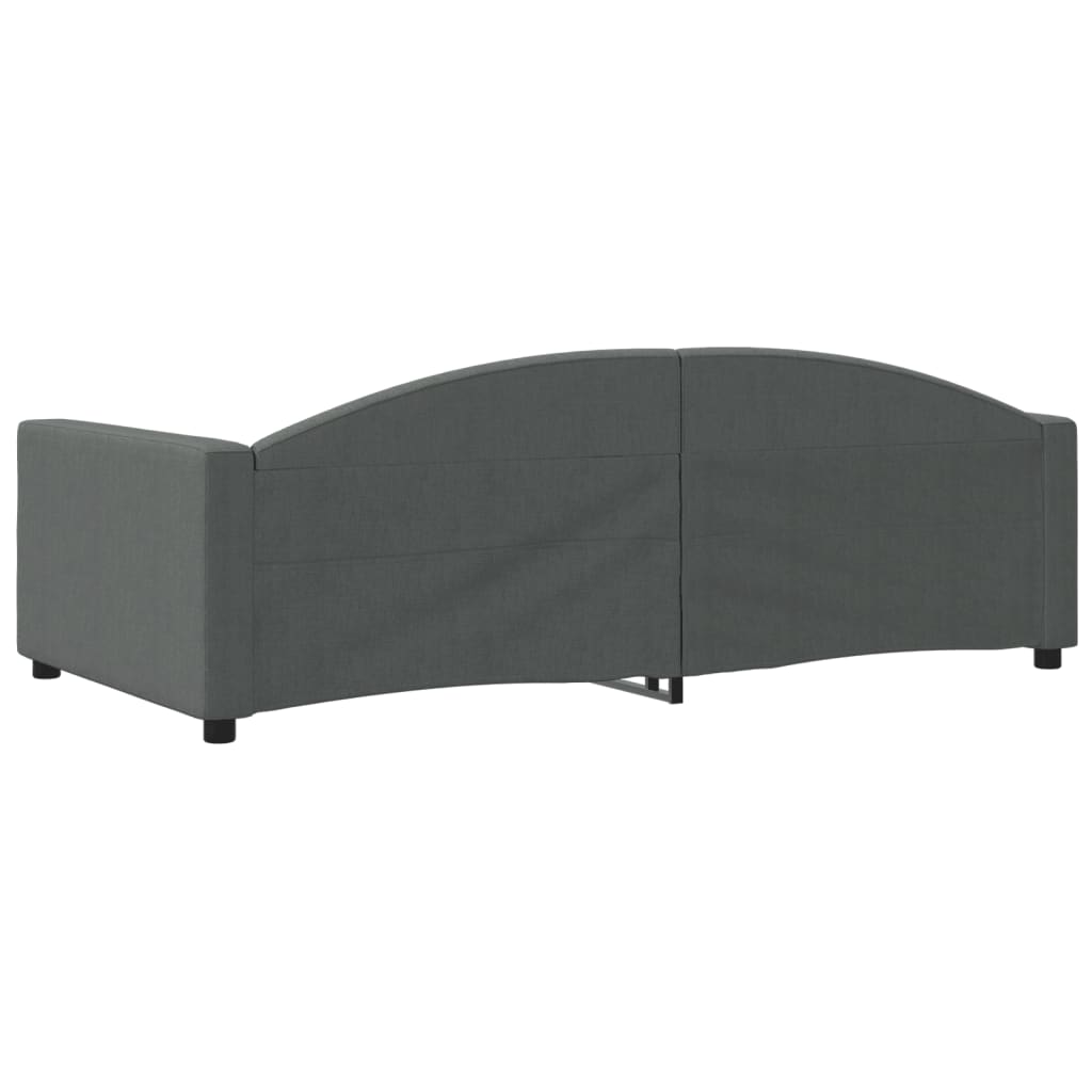 Letto da Giorno Grigio Scuro 100x190 cm in Tessuto | homemem39