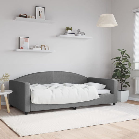 Letto da Giorno Grigio Scuro 100x190 cm in Tessuto | homemem39