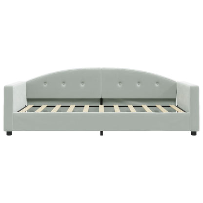 Letto da Giorno Grigio Chiaro 80x200 cm in Velluto | homemem39