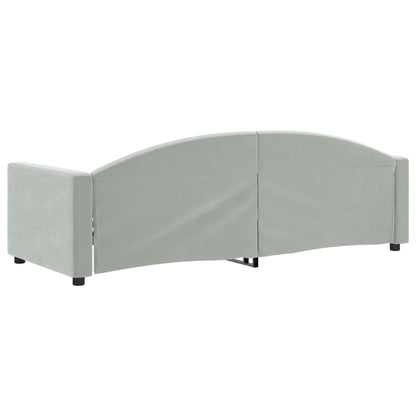 Letto da Giorno Grigio Chiaro 80x200 cm in Velluto | homemem39