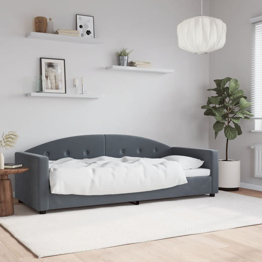 Letto da Giorno Grigio Scuro 80x200 cm in Velluto