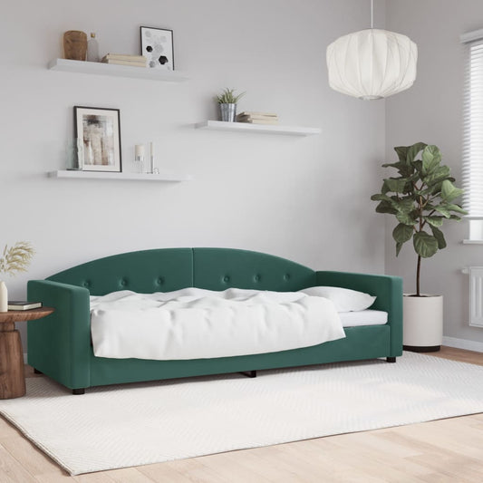 Letto da Giorno Verde Scuro 80x200 cm in Velluto - homemem39