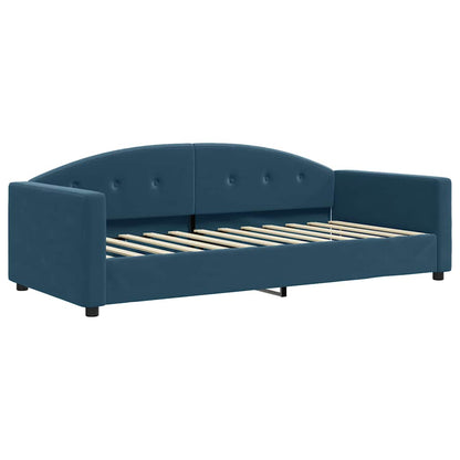 Letto da Giorno Blu 90x200 cm in Velluto