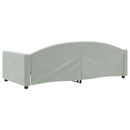 Letto da Giorno Grigio Chiaro 90x200 cm in Velluto | homemem39