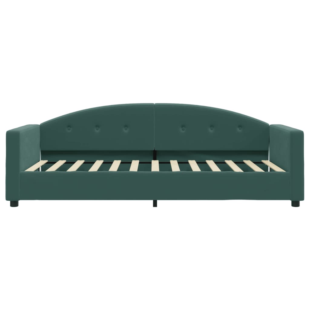 Letto da Giorno Verde Scuro 90x200 cm in Velluto - homemem39