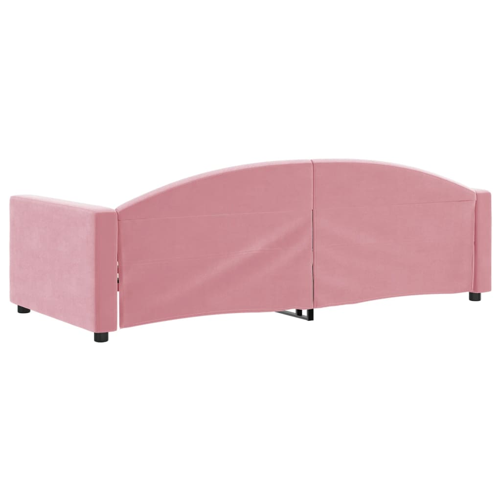 Letto da Giorno Rosa 90x200 cm in Velluto