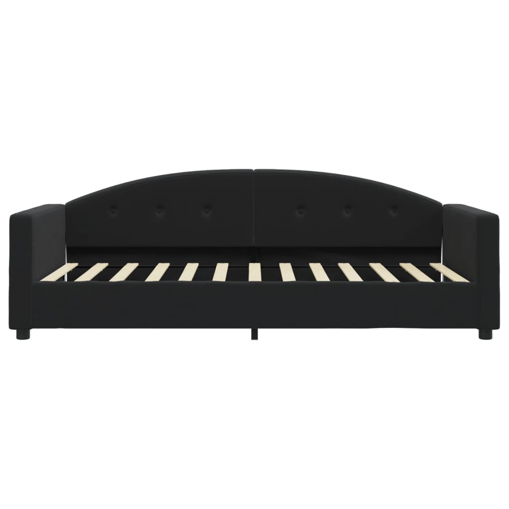 Letto da Giorno Nero 90x200 cm in Velluto