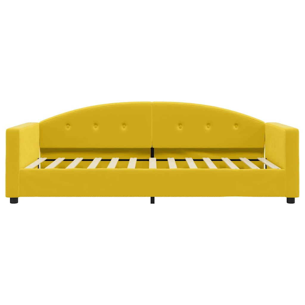 Letto da Giorno Giallo 90x200 cm in Velluto