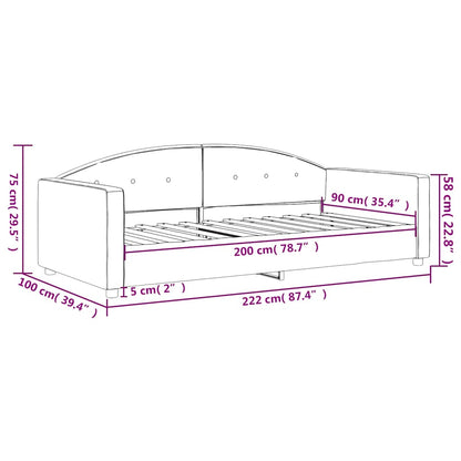 Letto da Giorno Giallo 90x200 cm in Velluto | homemem39