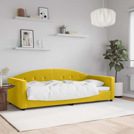 Letto da Giorno Giallo 90x200 cm in Velluto | homemem39