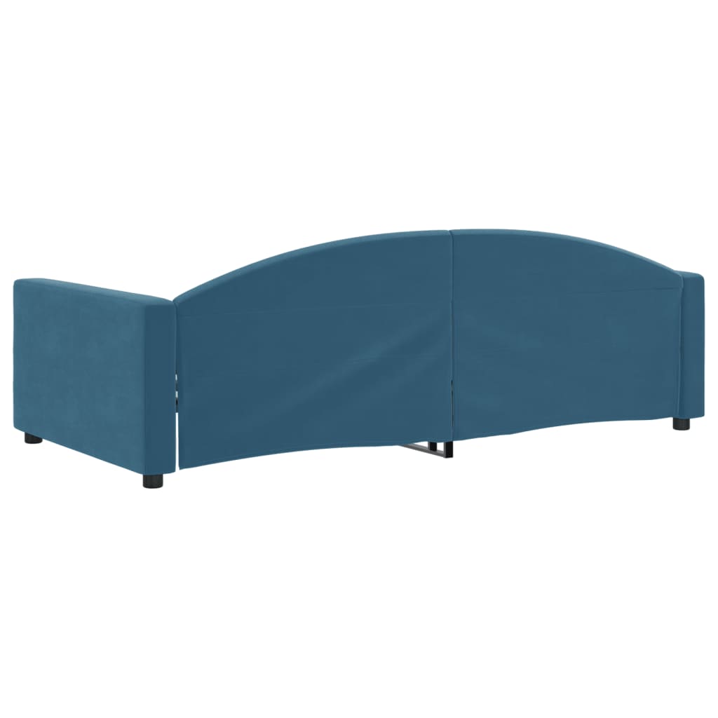 Letto da Giorno Blu 100x200 cm in Velluto - homemem39