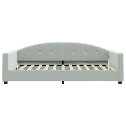 Letto da Giorno Grigio Chiaro 100x200 cm in Velluto | homemem39