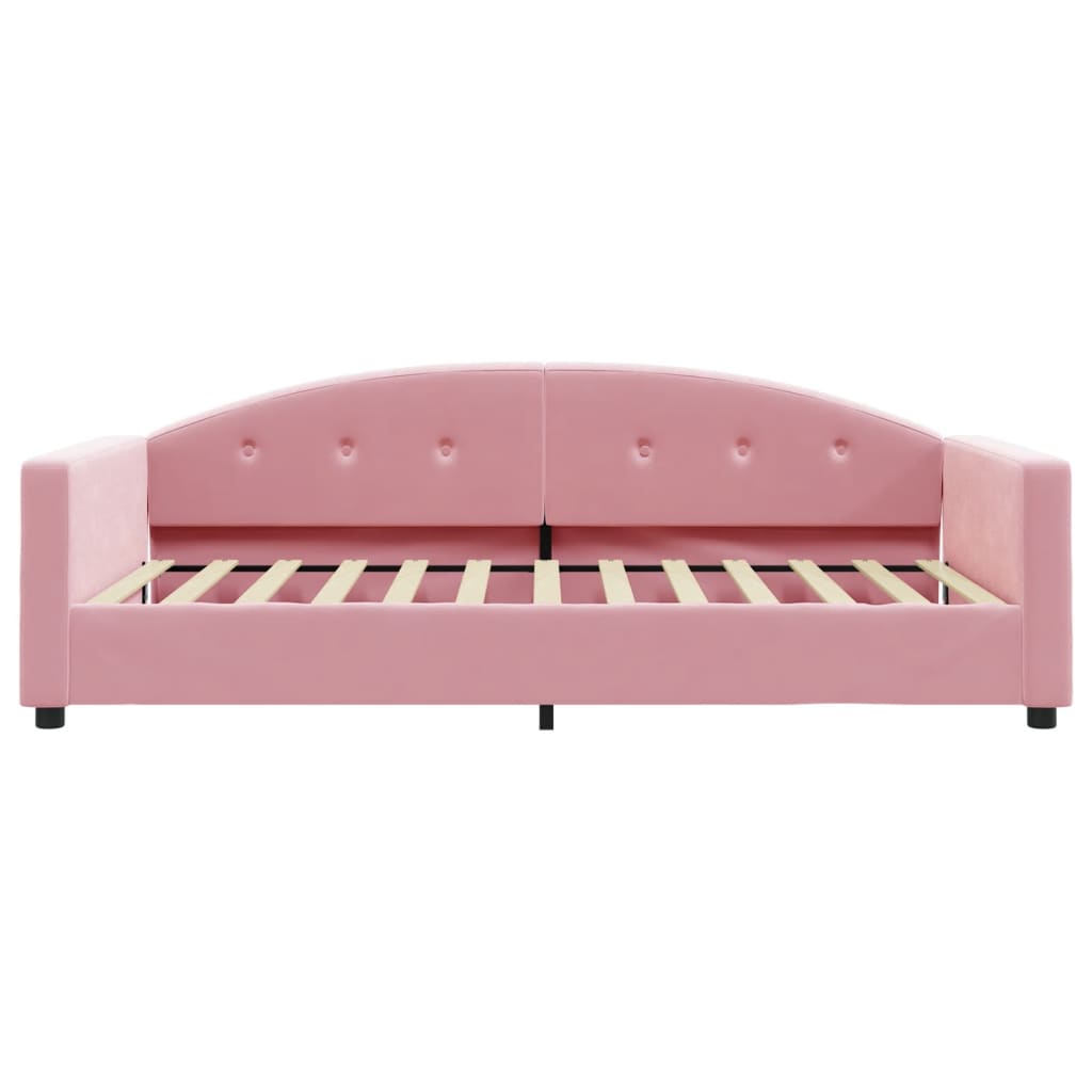 Letto da Giorno Rosa 100x200 cm in Velluto | homemem39