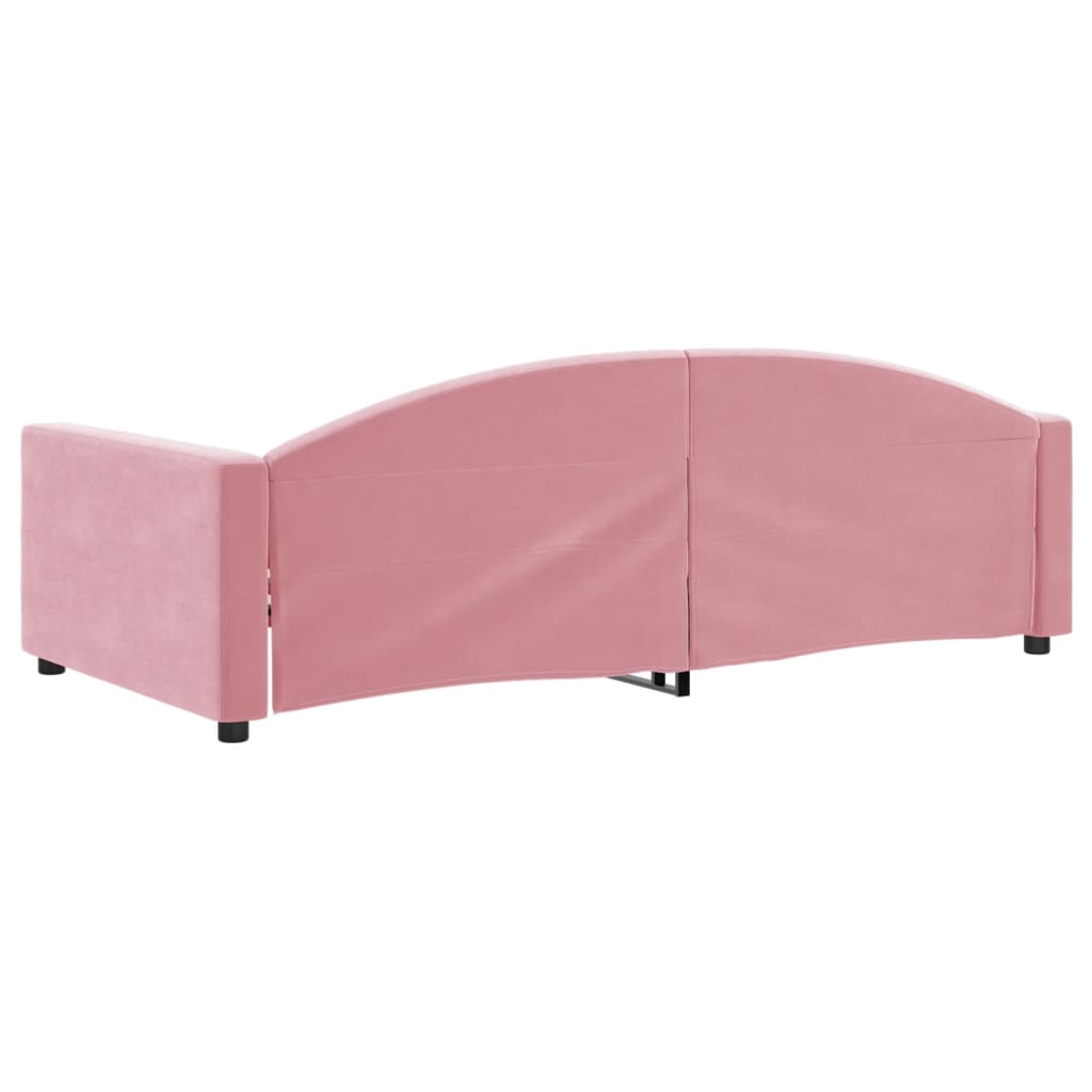 Letto da Giorno Rosa 100x200 cm in Velluto | homemem39