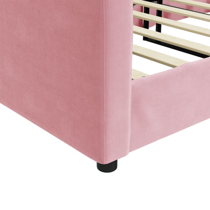 Letto da Giorno Rosa 100x200 cm in Velluto | homemem39