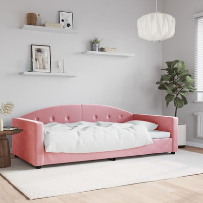Letto da Giorno Rosa 100x200 cm in Velluto | homemem39