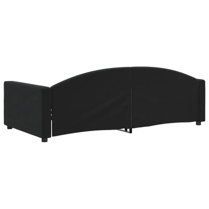 Letto da Giorno Nero 100x200 cm in Velluto - homemem39