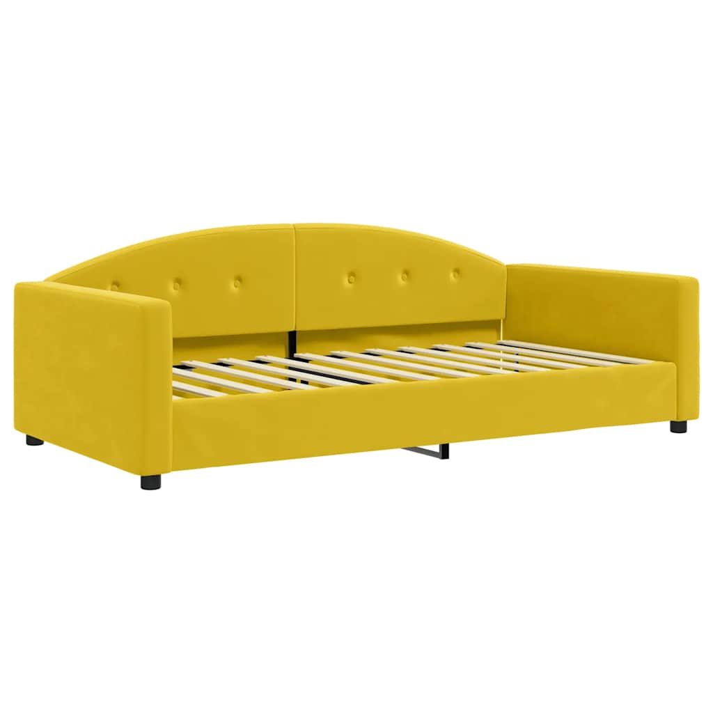 Letto da Giorno Giallo 100x200 cm in Velluto | homemem39
