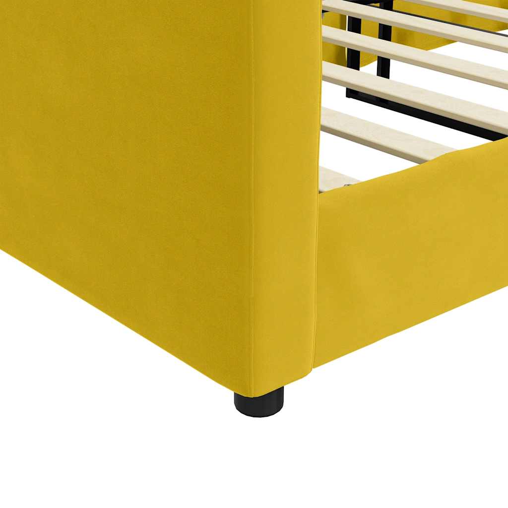 Letto da Giorno Giallo 100x200 cm in Velluto | homemem39